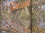 julian alden weir Le pont rouge oil painting artist